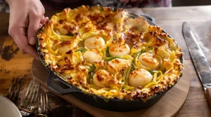 Gratin poireaux–Saint-Jacques : si facile à préparer, mais digne d’un vrai repas de fête
